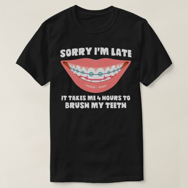 Jag är ledsen att jag är sen. t shirt (Design framsida)