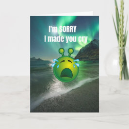 Jag är ledsen att jag fick dig att gråta. kort