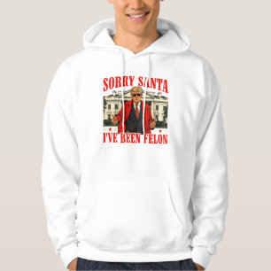Jag är ledsen att jultomten var felon Trump 2024 Hoodie