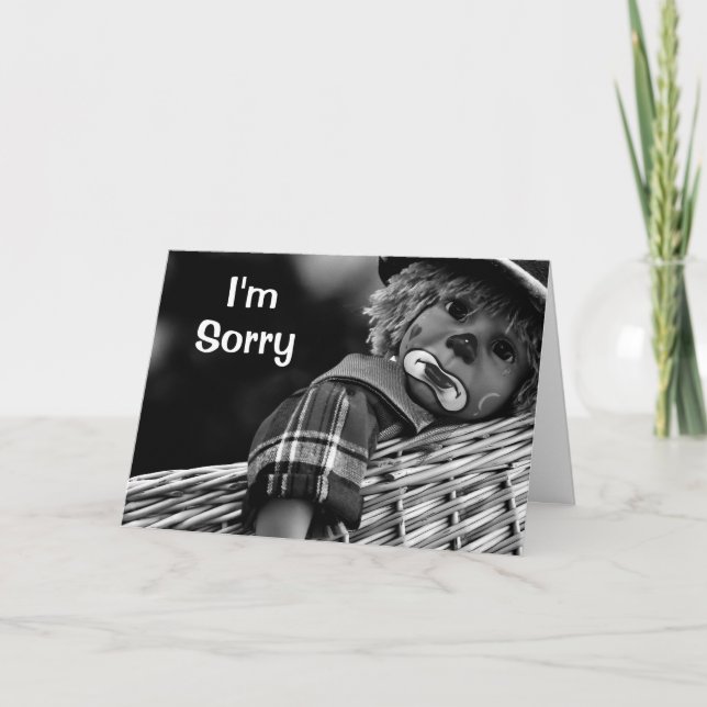 Jag är ledsen att Ledsen Ansikte, ursäkta mig Kort (Framsida)