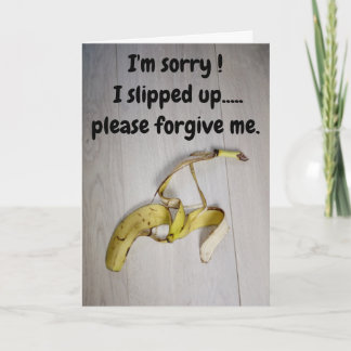 Jag är ledsen...bananskal kort