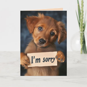 Jag är ledsen Cute Puppy Kort