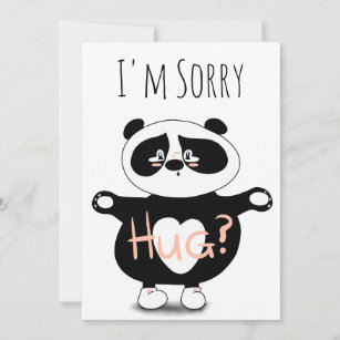 Jag är ledsen för att Cute Panda Bear Hugs-kortet 