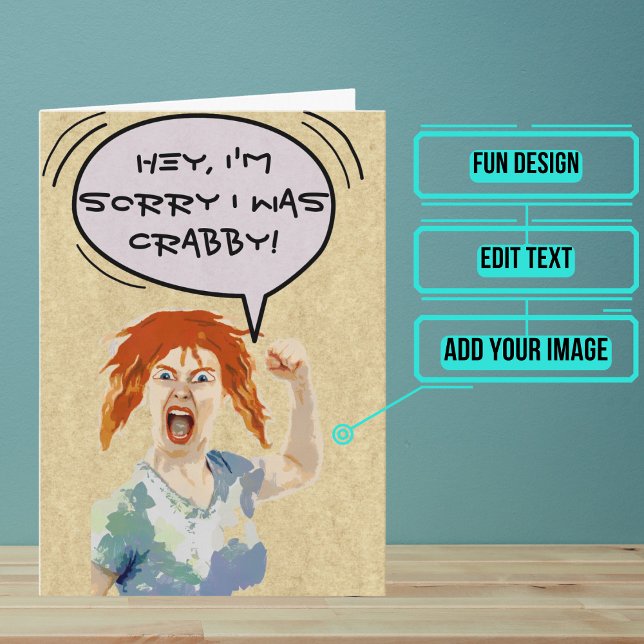 Jag är ledsen för att jag var Crabby Kort (If you need to say "I'm sorry" this is perfect card for the job.)