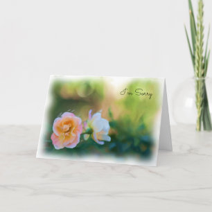 Jag är ledsen för Rosa ros-kortet Kort