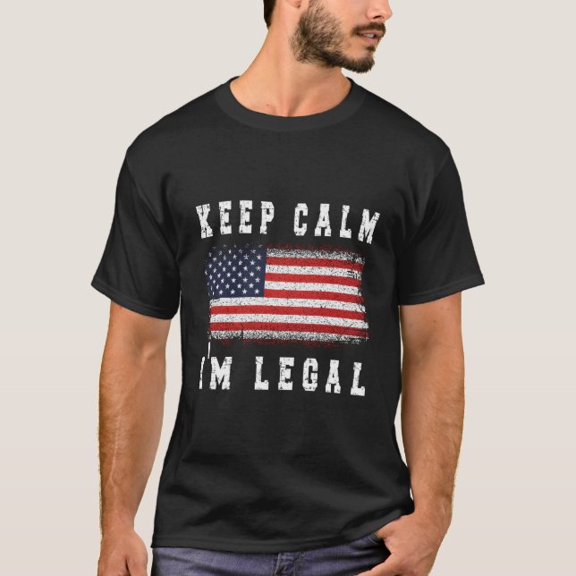 Jag är "Legal New US Citizen American Flagga US Ci T Shirt (Framsida)