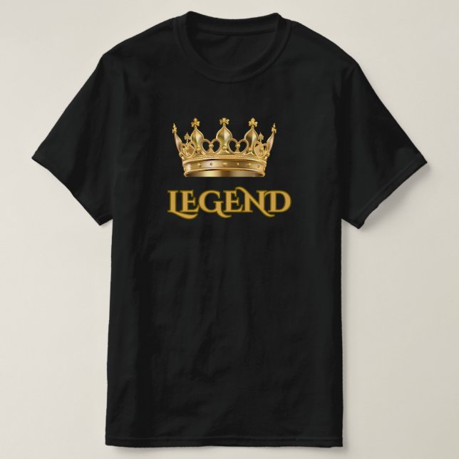 JAG ÄR LEGEND SORTHUNDRIG GRAFISK HERRKLÄDER T SHIRT (Design framsida)