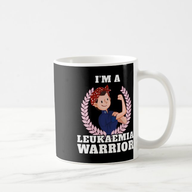 Jag är Leukemi Warrior Leukemia Awareness 1 Kaffemugg (Höger)