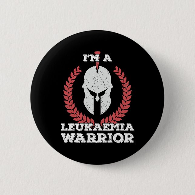 Jag är Leukemi Warrior Leukemia Awareness Knapp (Framsida)