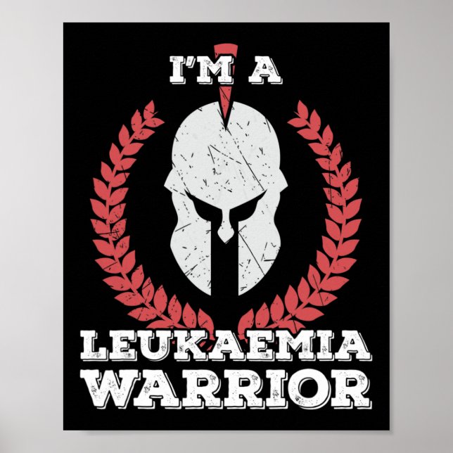 Jag är Leukemi Warrior Leukemia Awareness Poster (Framsidan)