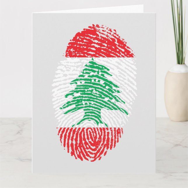 Jag är libanesisk tack kort (Framsida)