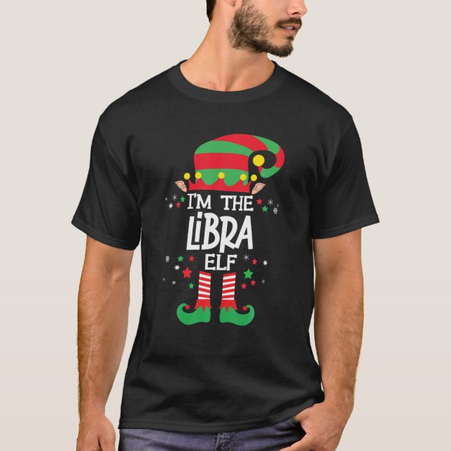 Jag är Libra Elf-familjen som matchar jul T Shirt (Framsida)