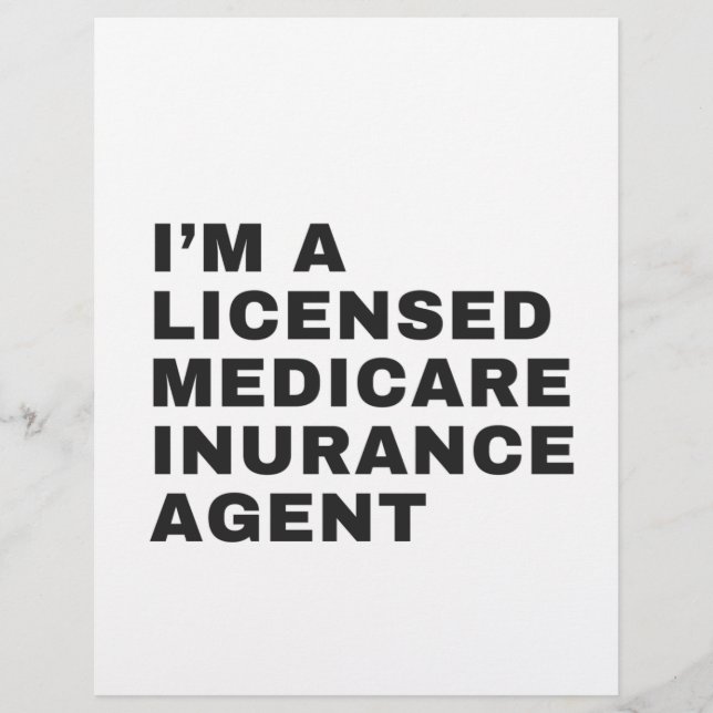 JAG ÄR LICENSERAD MEDICARFÖRSÄKRING AGENT BREVHUVUD (Framsida)
