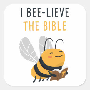 JAG ÄR LIEVE DET BIBLE Gospelet Kids Christian Fai Fyrkantigt Klistermärke