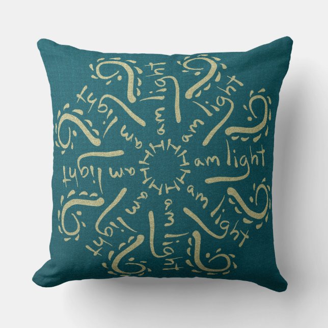 Jag är Light Mandala Kudde (Framsida)