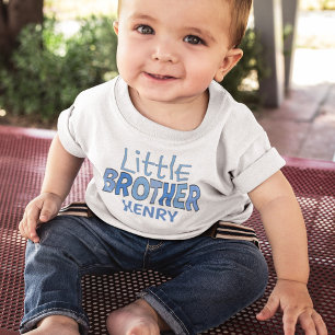 Jag är lillbrodern Whimsical Cute Blue T Shirt