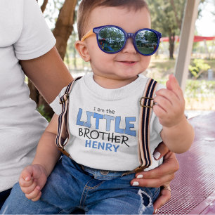 Jag är lillbrodern Whimsical Cute Blue T Shirt