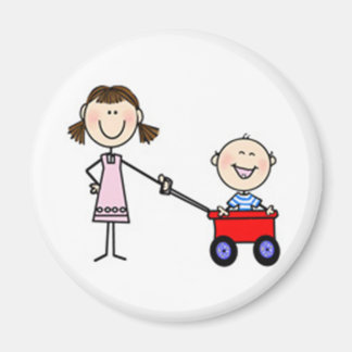 Jag är lille Brother Stick figur Magnet