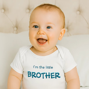 Jag är lillebror Modern Färgrik Pojkens Baby  T Shirt