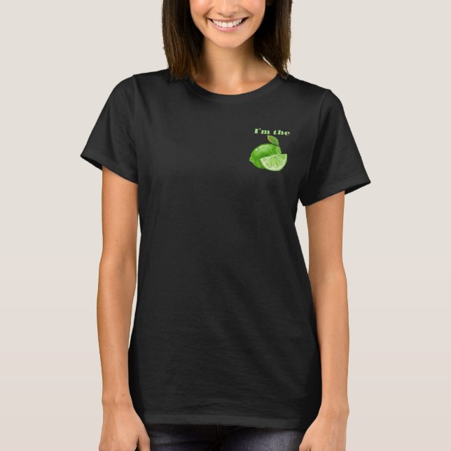 Jag är Lime, Rolig Matchande Par Set T Shirt (Framsida)
