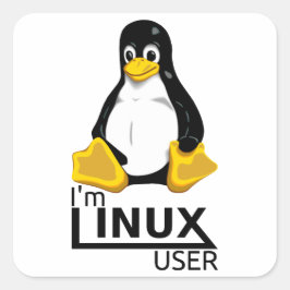 Jag är Linux-användare Fyrkantigt Klistermärke