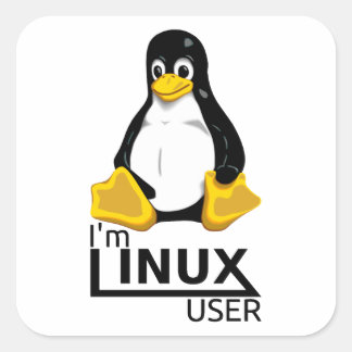 Jag är Linux-användare Fyrkantigt Klistermärke