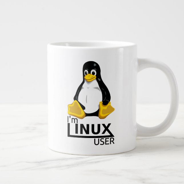 Jag är Linux-användare Jumbo Mugg (Höger)