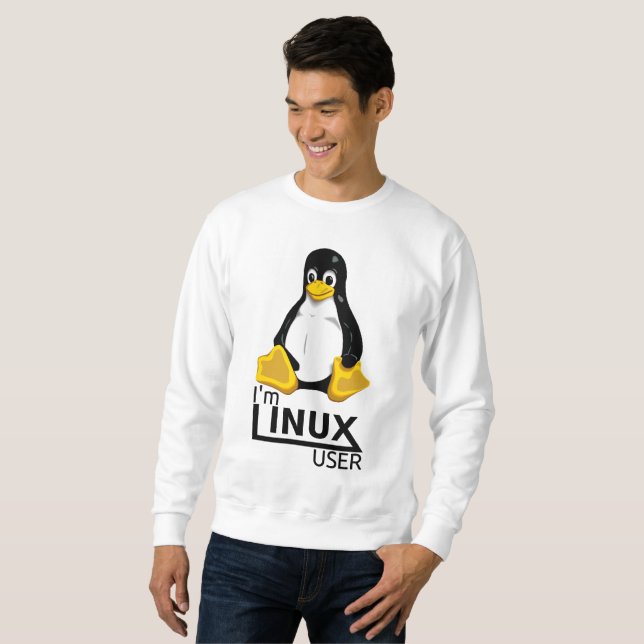 Jag är Linux-användare Lång Ärmad Tröja (Hel framsida)