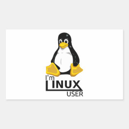 Jag är Linux-användare Rektangulärt Klistermärke