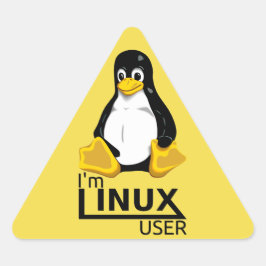 Jag är Linux-användare Triangelformat Klistermärke