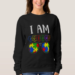 Jag är lite Autism Awareness Month Puzzle Glass T Shirt