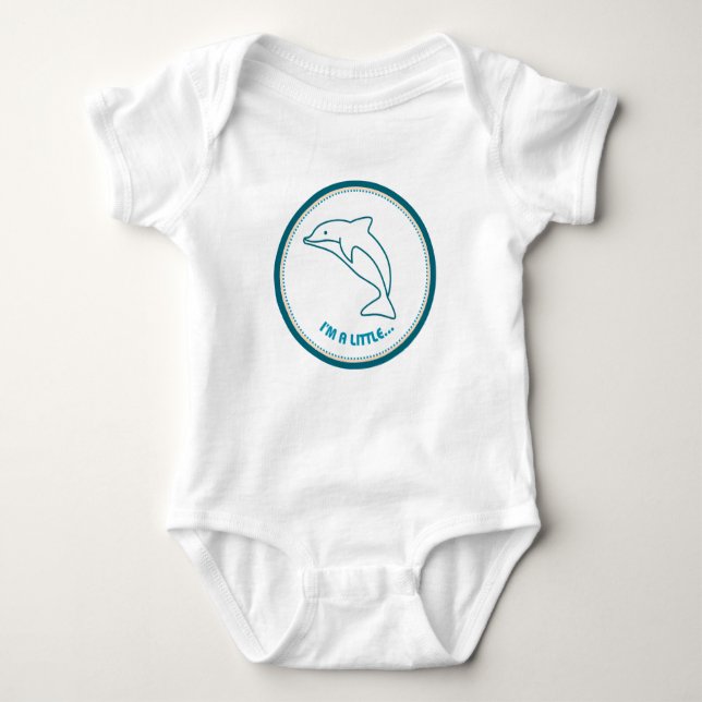 Jag är lite... DOLFIN! Baby Bodykostym T Shirt (Framsida)
