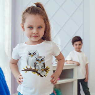 Jag är lite uggla, hör mig slå! Flickans T-Shirt