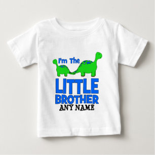 Jag är LITTLE BROTHER! Anpassningsbar Dinosaur Gif Tee Shirt
