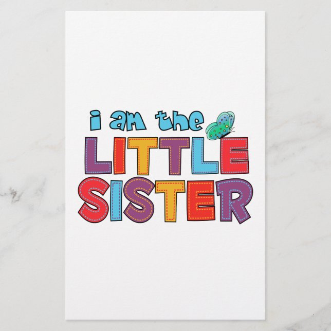 Jag är Little Sister Butterfly Brevpapper (Framsida)