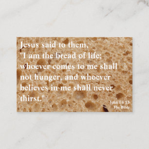 Jag är livets bröd Bible verse affärskort Visitkort