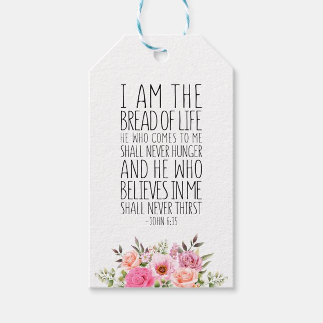 Jag är livets bröd, John 6:35 Presentetikett (Framsidan)