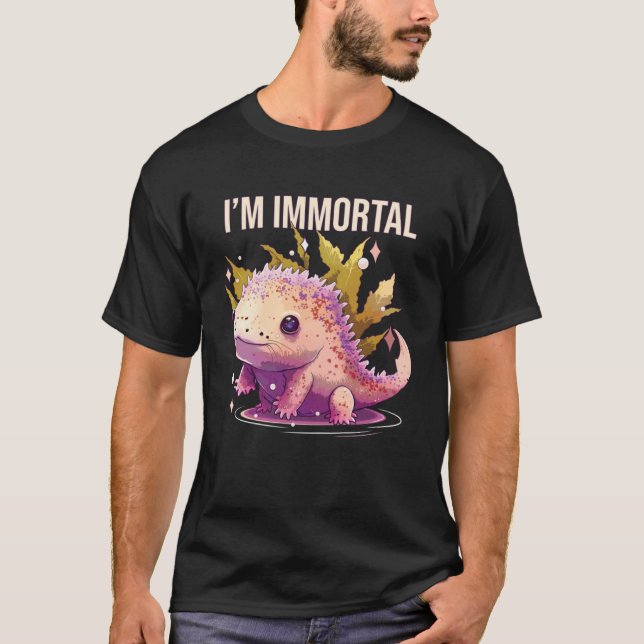 Jag är livsfarlig Axolotl Amphibian Mexican Walkin T Shirt (Framsida)