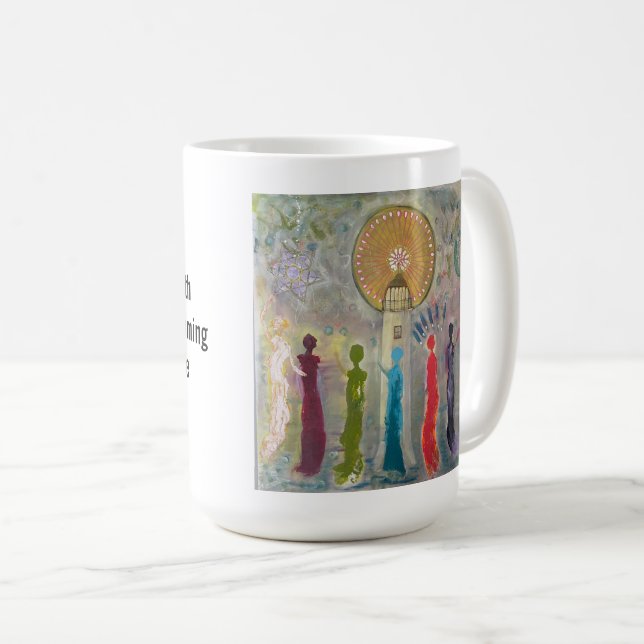 JAG ÄR Ljus husmuggen med originalkonst  Kaffemugg (Framsida höger)