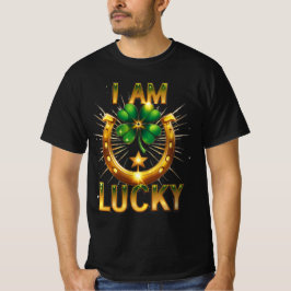 Jag är Lucky - fetstilt symbol T-Shirt Design
