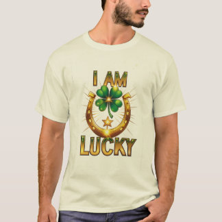 Jag är Lucky - fetstilt symbol T-Shirt Design