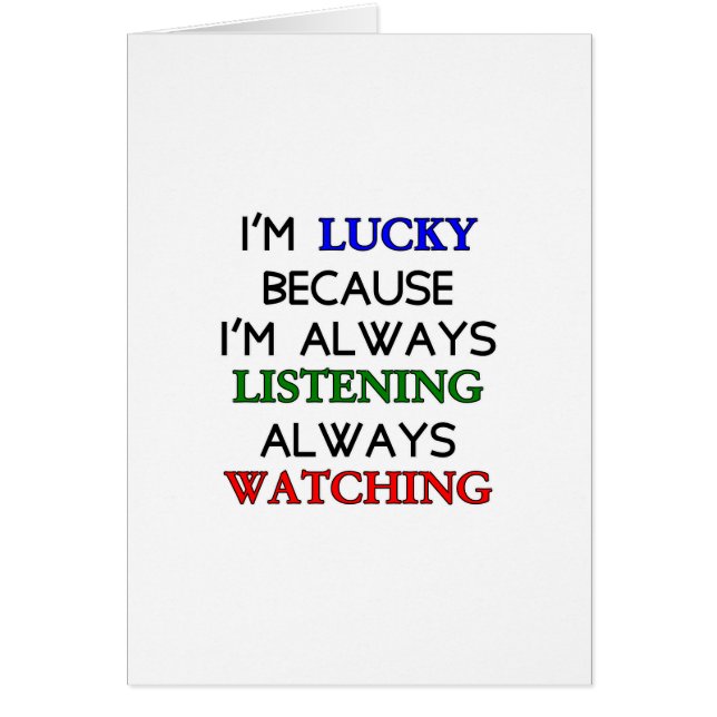 Jag är Lucky Hälsningskort (Framsidan)
