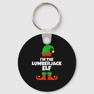 Jag är Lumberjack Elf Familj Pyjamas Jul Kul Nyckelring