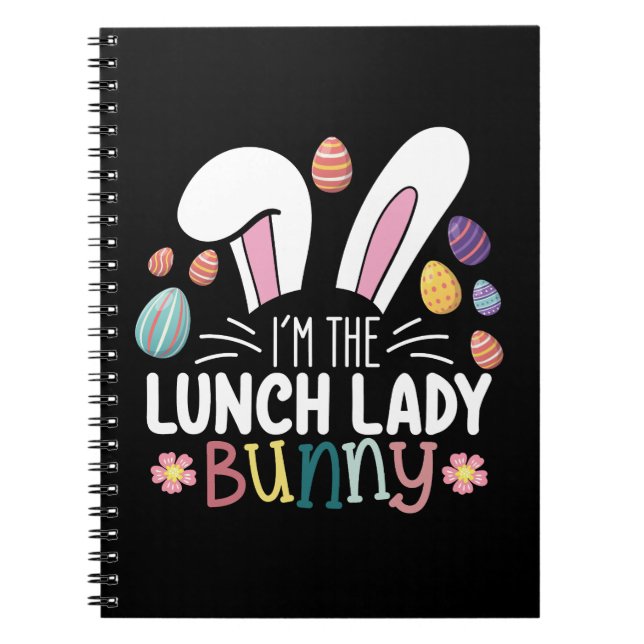 Jag är Lunch Lady Bunny Påsk Matchande Anteckningsbok (Framsidan)
