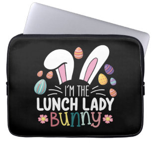 Jag är Lunch Lady Bunny Påsk Matchande Laptop Fodral
