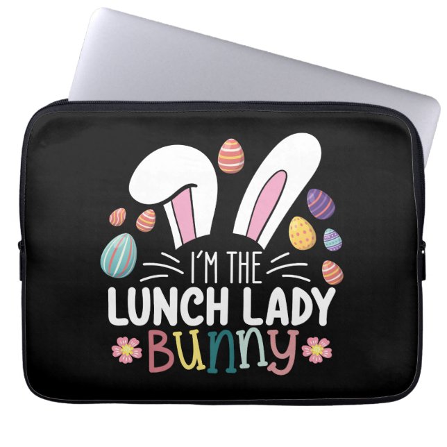 Jag är Lunch Lady Bunny Påsk Matchande Laptop Fodral (Framsidan)