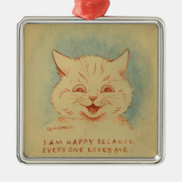 Jag är Lycklig eftersom alla Kärlek mig (Ginger Ca Julgransprydnad Metall