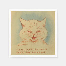 Jag är Lycklig eftersom alla Kärlek mig (leende ka Pappersservett