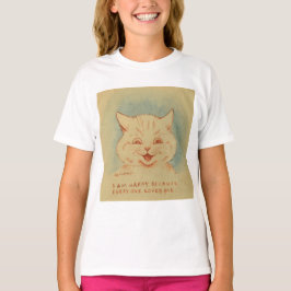 Jag är Lycklig för att alla Kärlek mig (Cute Kitte T Shirt