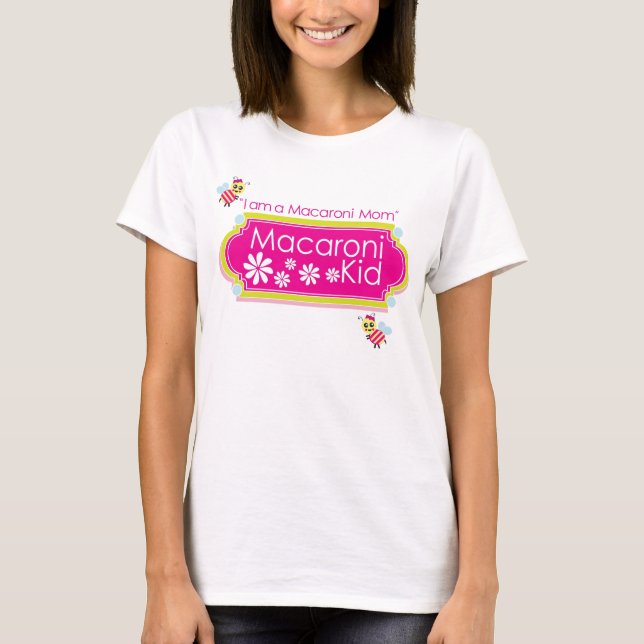 "Jag är Macaroni Mamma" Passande Långärmad T-shirt (Framsida)
